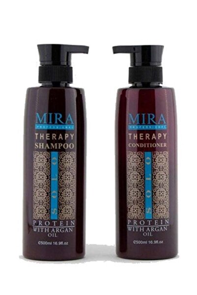 Mira شامبو وبلسم علاجي غني بزيت الأرغان للشعر المعالج بالبروتين، 2 × 500 مل