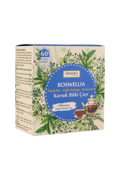 MİNERA VİTAL Boswellia Akgünlük Söğüt Kabuş Kuşburnu 60Li Süzen Poşet Doğal Bi̇tki̇ Çayi