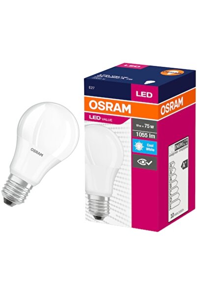 Osram Bec LED E27, 10W (75W), 1055 lm, Alb neutru (4000K), Clasa energetică F