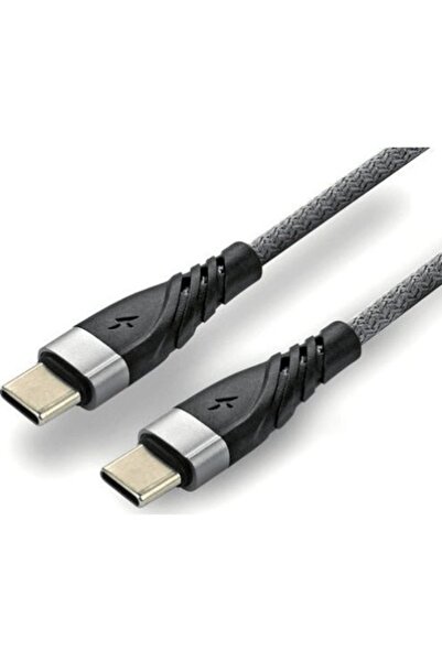 everActive Cablu de încărcare USB-C CBB-1CG, 1m, 3A, împletit, negru/gri