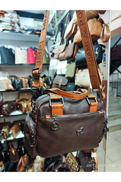 Çanta Trend حقيبة ميامي بولو كلوب النسائية ذات الجيوب الواسعة وحزام الكتف