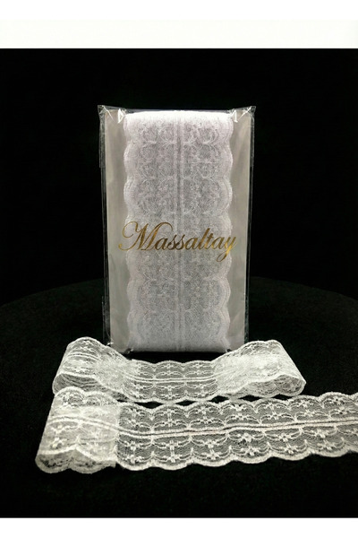 Massaltay Panglică din dantelă guipură cu două straturi, 25 de metri, lățime:...