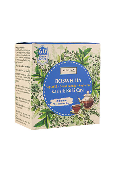 MİNERA VİTAL Boswellia Akgünlük Söğüt Kabuş Kuşburnu 60Li Süzen Poşet Doğal B...