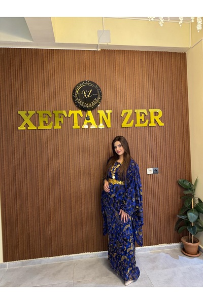 Xeftan zer Özel taş işlemeli kaftan