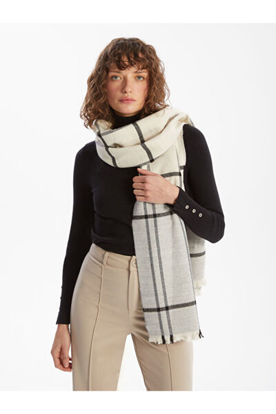 LC Waikiki Plaid Patterned Women's Scarf