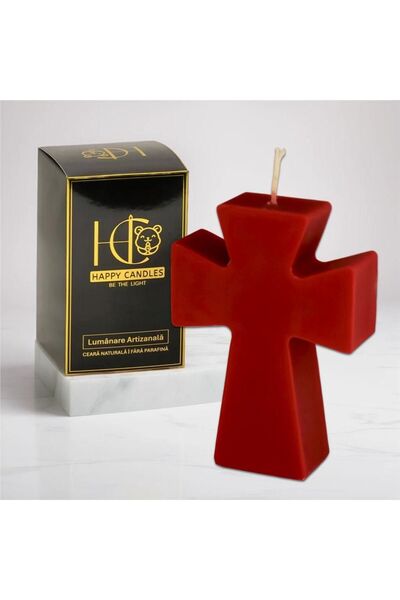 Happy Candles Beeswax Candle, Cross of Hope, Easter, Christmas