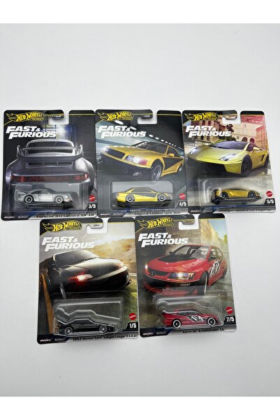 HOT WHEELS Premium Fast & Furious Serisi 5’li Set Diecast Koleksiyon Araba HNW46