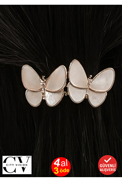 cityvision Αυτόματο κλιπ μαλλιών γαλλικού μοντέλου με πέτρα με διπλή πεταλούδ...