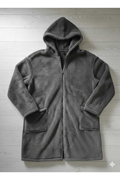 MOONSAND Wellsoft Zippered Hooded Long Fleece Cardigan Unisex Oversized (Suit...