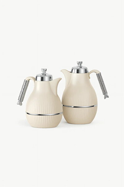 Urbanza 2-Piece Vacuum Insulated Arabic Coffee and Tea Thermos Set with Cream...