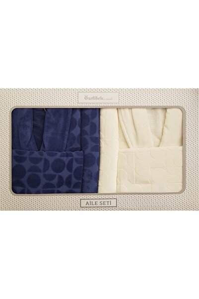 Özdilek Крем Індиго - Змінний набір сімейних халатів Circular