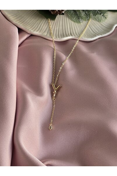 Glamluxe Alya harf kolye (Y) harfi