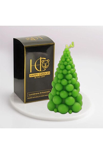 Happy Candles Lumanare din ceara de albine, Brad Bubble