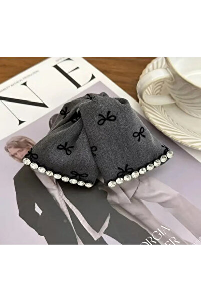 Rachel Design Gray Bow and Stone Detailed Dubai Mandal Yoka