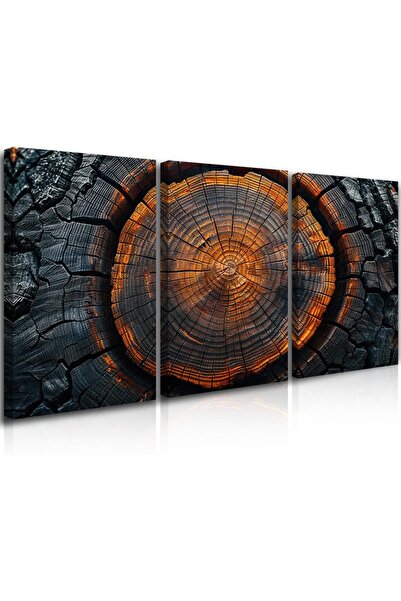 ALAYRA International مجموعة من 3 لوحات فنية تجريدية بسيطة على قماش، مقاس 30×4...