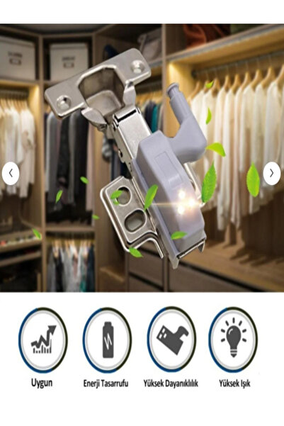 E-Deniz Ticaret Üç Ledli Menteşe Üzeri Dolap Içi Sensörlü Dekoratif Aydınlatm...