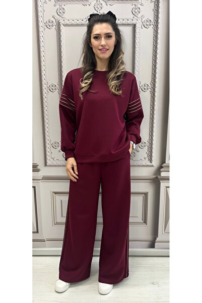 styleFlex Tracksuit with Gold String Inserts in Elastic Viscose