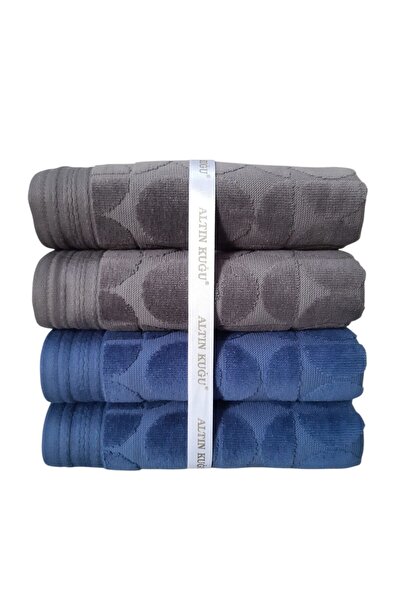 Özdilek Kružni peškiri 4 komada - antracit indigo