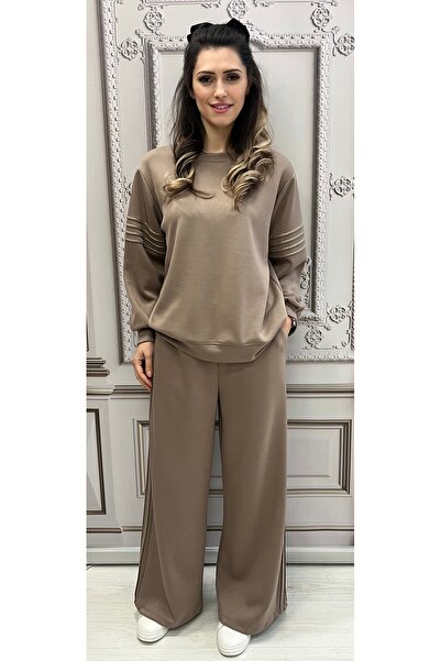 styleFlex Tracksuit with Gold String Inserts in Elastic Viscose