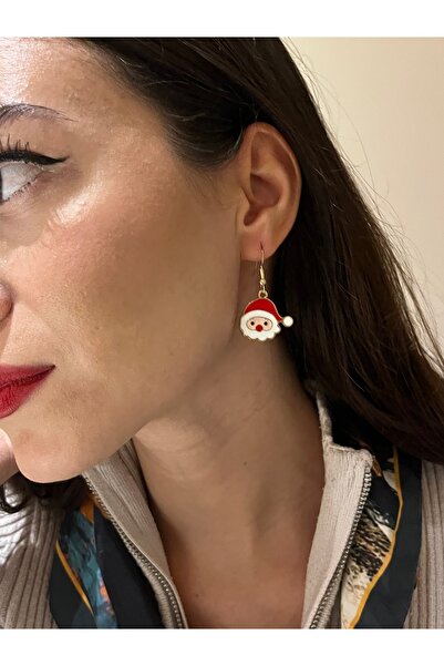 SINEAKSESUAR أقراط متدلية على شكل سانتا كلوز بمناسبة العام الجديد