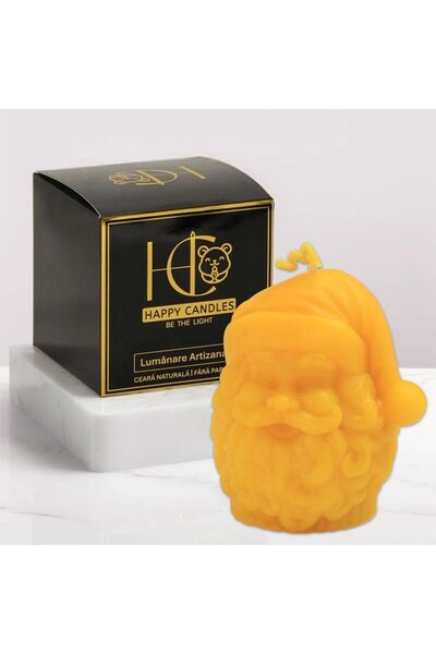 Happy Candles Beeswax candle, Merry Christmas