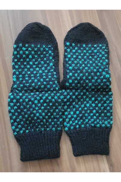 İyisini İstersen KADIN ORLON YÜN İP EL YAPIMI ŞİŞ ÖRGÜ DESENLİ ÇORAP