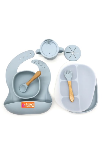 Teno 9-Piece Silicone Baby Feeding Set