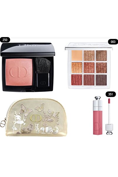 Makeup بكج* شدو 9 لون درجه 003 * ⁠بلاشر درجه 250 * ⁠تنت درجه 351 * ⁠شنطه مكياج