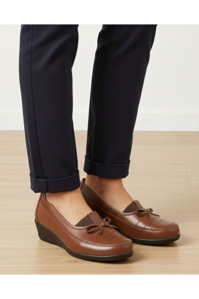 pololiza Hakiki Deri Astarlı / Kışlık / Günlük Anatomik Tam Ortopedik Topuk J...