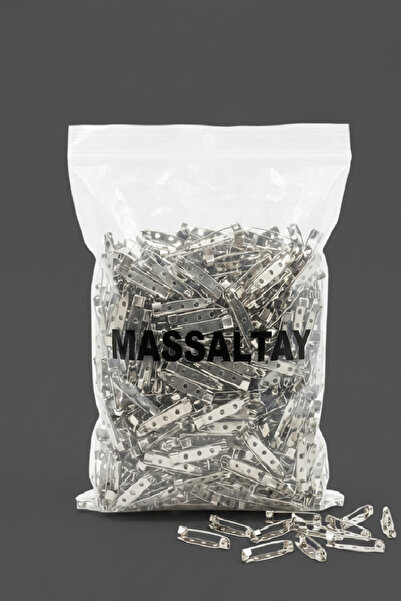 Massaltay Broş İğne 2,5 cm 100’lü – Takı & Hobi İçin Metal Broş Aparatı