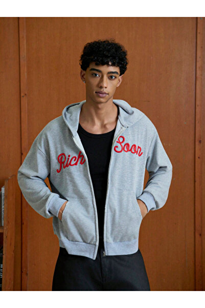 Oceanwear ريتش بون مطبوع سترة نسائية-رجالية بغطاء رأس بسحاب مسطح