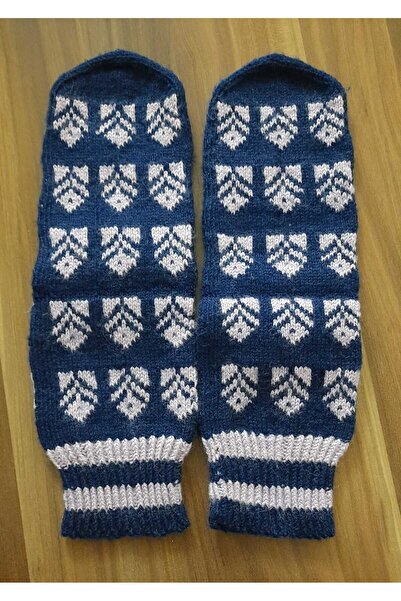 İyisini İstersen Women's Orlon Wool Yarn Handmade Spike Knitting Patterned Socks