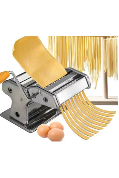 OEM Manual Pasta and Noodles Machine, Stainless Steel, 7 Functions, Adjustable Roller, 19 x 13 cm