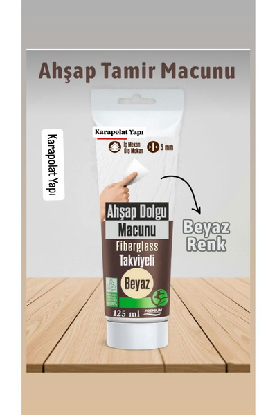 KarapolatYapı Mobilya Ahşap Parke Tamir Macunu Beyaz(PREMIUM 1. KALİTE)
