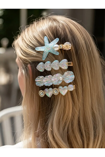 modamutokyo Set of 4 Blue Color Mixed Figure Buckles