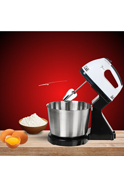 OEM Stainless Steel Bowl Mixer 2L, 250W, 7 Speeds, Turbo, Copper Motor — Black