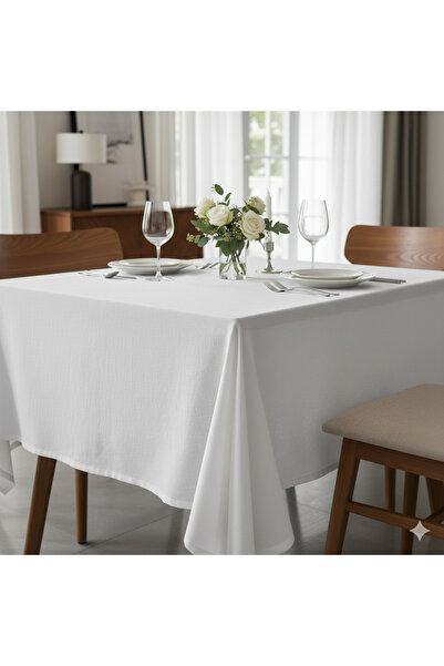 Belsina Home Organik Kumaş Pamuklu Masa Örtüsü Şık Tasarım Kolay Ütülenir Eba...