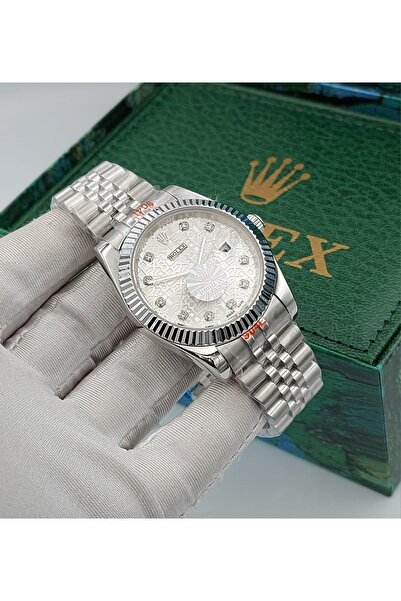 CN ساعة رجالي فاخرة بمينا لؤلؤي نقش مونوجرام - إطار مخدد وسوار جوبيلي فاخر