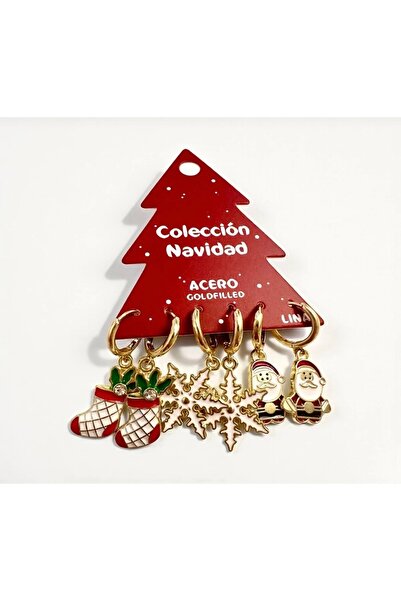 poyas New Year's Earring Set of 6 Steel