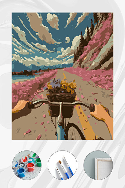 Parloran Sayılarla Boyama 40x50 cm Tuval Seti - Boyaları Ve Fırçaları Dahil -...