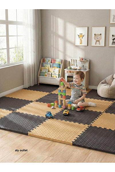 CARPAZAR 12 Parça Premium 50x50 Puzzle Mat - 150x200 cm Kurulumlu Oyun Spor M...