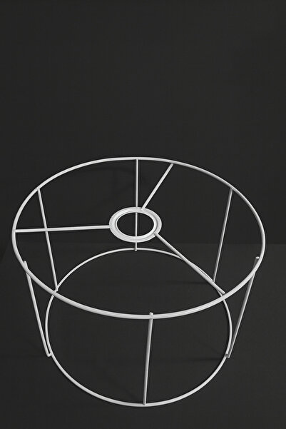 Hobilen 30 cm Metal Avize Teli – Silindir Abajur / Makrome Avize İskeleti ( B...