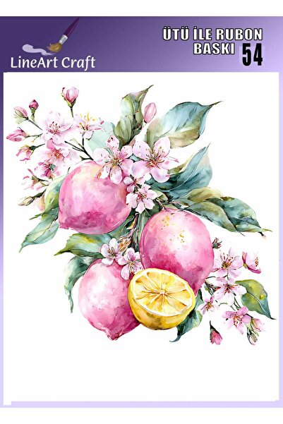 LİNEART Ütü ile Rubon Baskı Transfer No:RB54-30x30cm