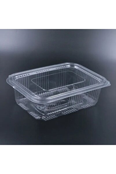 LYNICOS Set de 100 recipiente PET transparente cu capac atașat, 750 ml