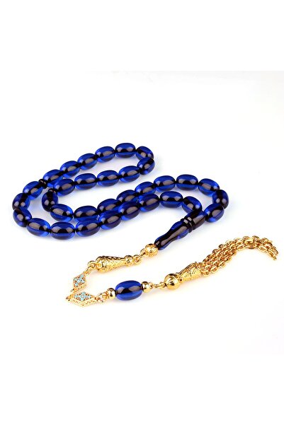 Tesbihsepetim مسبحة صلاة من العنبر المضغوط بشرابة بافون