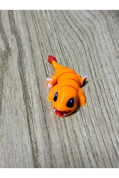 TRİDEON سلسلة مفاتيح على شكل شخصية تشارماندر ثلاثية الأبعاد متحركة