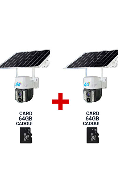 OEM Package: Two Solar Security Cameras 3MP V380 4G with SIM Slot, PTZ 355°, Color Night Vision + Two 6