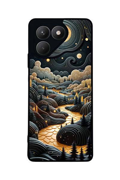 TECNO Pova 7 Matte Compatible Black Case – Soft Silicone, Protective, Shock-A...