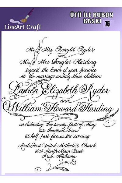 LİNEART Ütü ile Rubon Baskı Transfer No:RB69-30x30cm