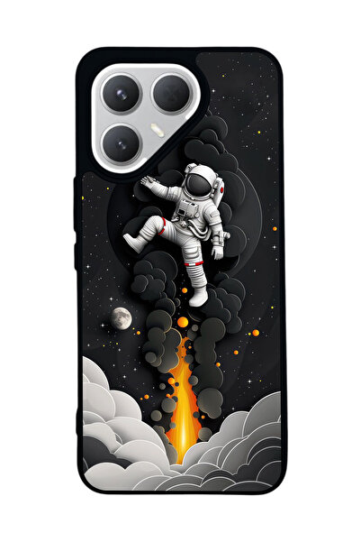 TECNO Pova 7 Pro Matte Compatible Black Case – Soft Silicone, Protective, Sho...